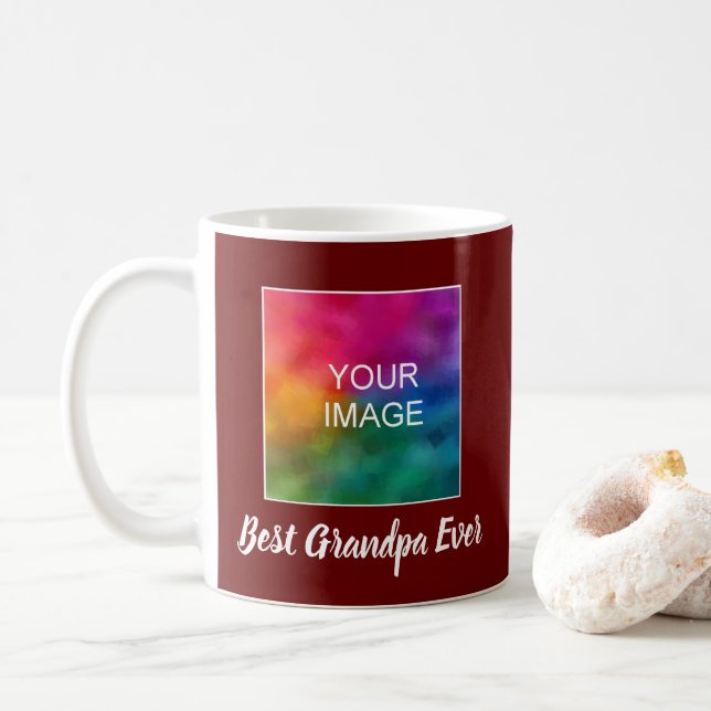Anpassningsbar Typography Script Cute Best Grandpa Kaffemugg (Med munk)