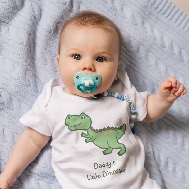 Anpassningsbar Tyrannosaurus Rex Dinosaur-Tecknad Tee (Daddy's Little Dinosaur Bodysuit)