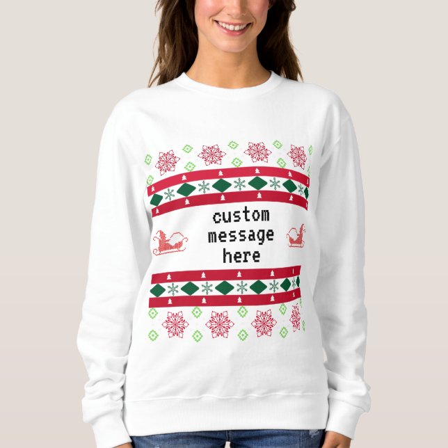 Anpassningsbar Ugly jul Sweater T Shirt (Framsida)