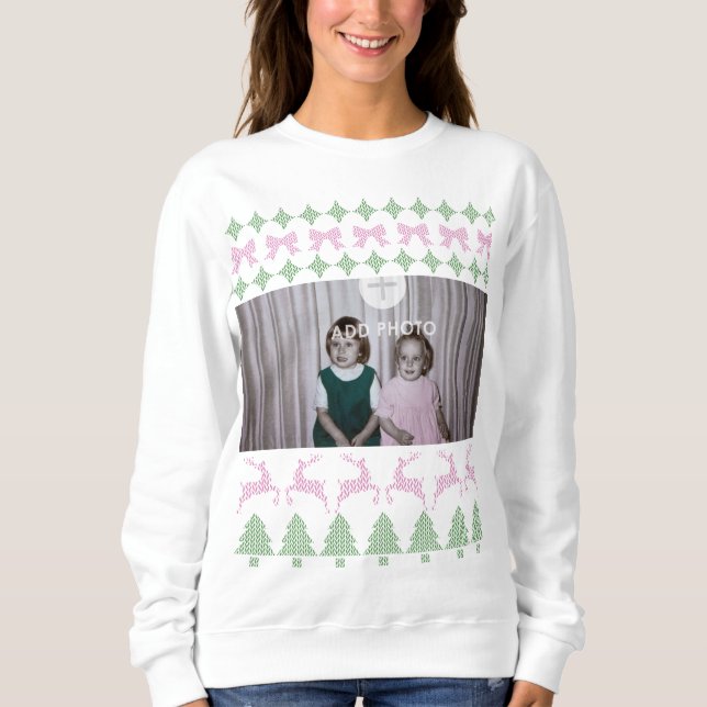 Anpassningsbar Ugly Sweater Shirt - lägg till ditt T (Framsida)