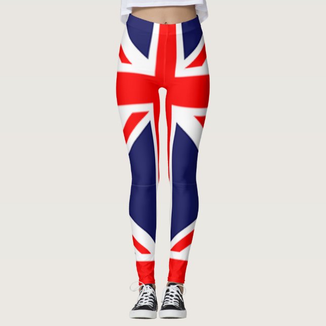 Anpassningsbar UK UK Royal Union Jacked Flagga Leg Leggings (Framsida)
