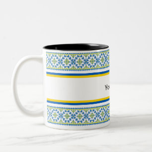 Anpassningsbar ukrainsk Vyshyvanka Embroidery Mug Två-Tonad Mugg