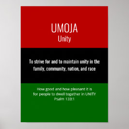 Anpassningsbar UMOJA Unity Kwanzaa Poster