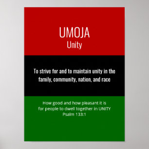 Anpassningsbar UMOJA Unity Kwanzaa Poster