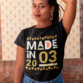 Anpassningsbar under födelsedagen Retro tillverkad T Shirt