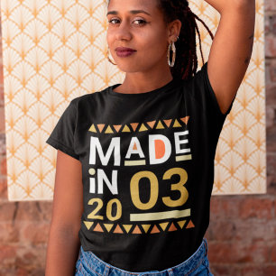 Anpassningsbar under födelsedagen Retro tillverkad T Shirt