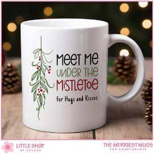 Anpassningsbar Under Misteltoe Jul Kaffemugg