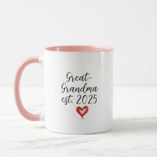 Anpassningsbar Underbar-mormor-gåva, Est. 2025 Mugg