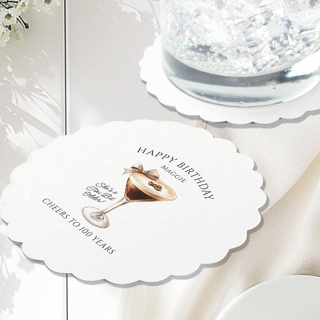 Anpassningsbar Underlägg 100:e födelsedagen Espres Papper (Skapare uppladdad)