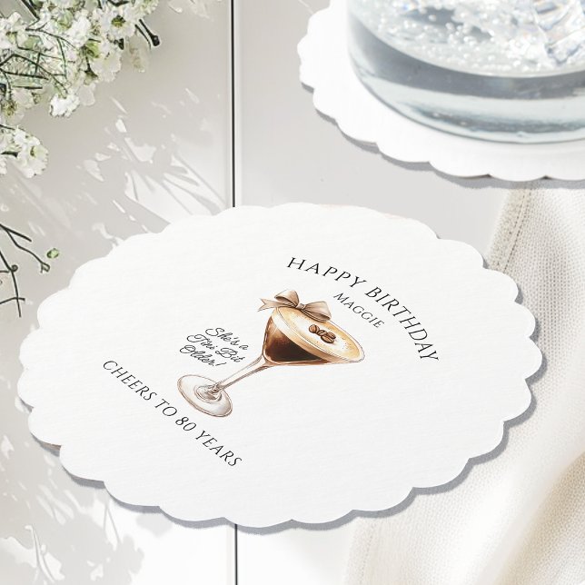 Anpassningsbar Underlägg 80:e födelsedagen Espress (Skapare uppladdad)