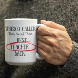 Anpassningsbar UNESCO ber om sina bästa lärare Kaffemugg