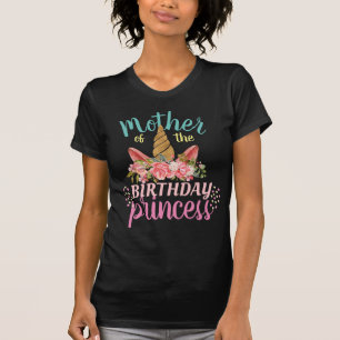 Anpassningsbar Unicorn Blommigt Horn Mor Princess  T Shirt
