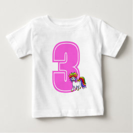 Anpassningsbar Unicorn Number Baby T-Shirt