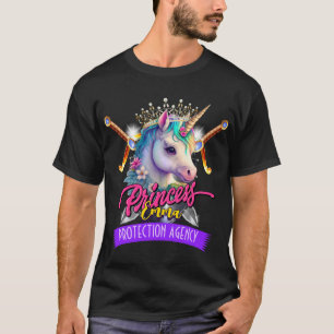 Anpassningsbar Unicorn Princess Protection Agency T Shirt
