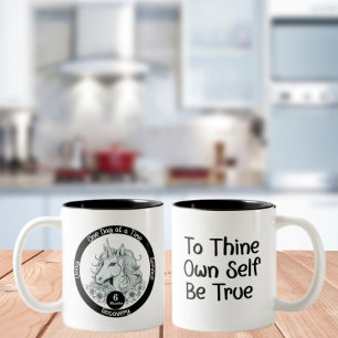 Anpassningsbar Unicorn Sobriety Milestone Gift Två-Tonad Mugg