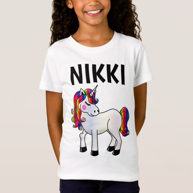 ANPASSNINGSBAR UNICORN T-SHIRT (Framsida)