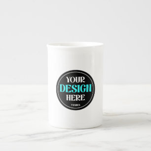 anpassningsbar, unik, elegant och minimalistisk benporslin mugg
