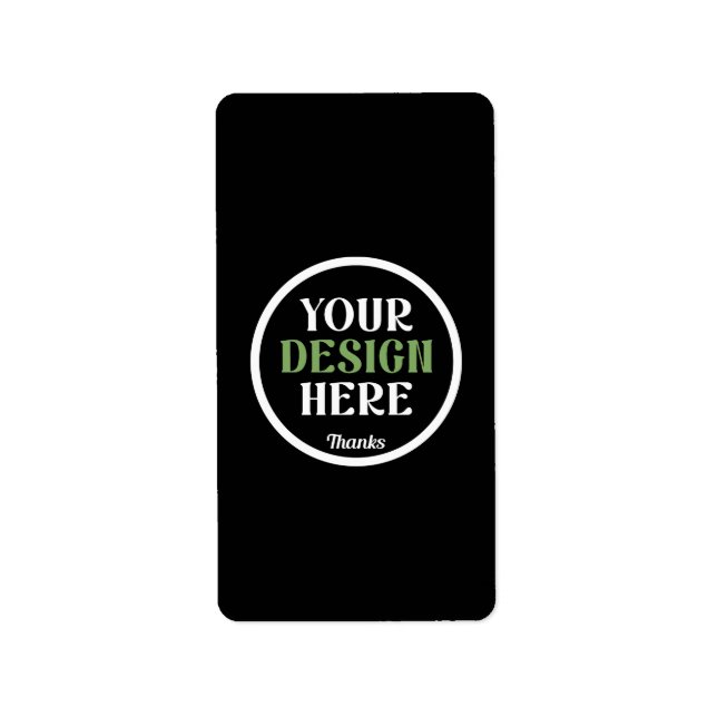 anpassningsbar, unik, elegant och minimalistisk He Adressetikett (Framsidan)