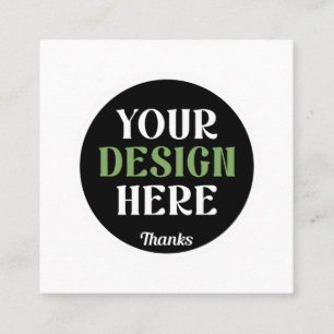 anpassningsbar, unik, elegant och minimalistisk He Fyrkantigt Visitkort