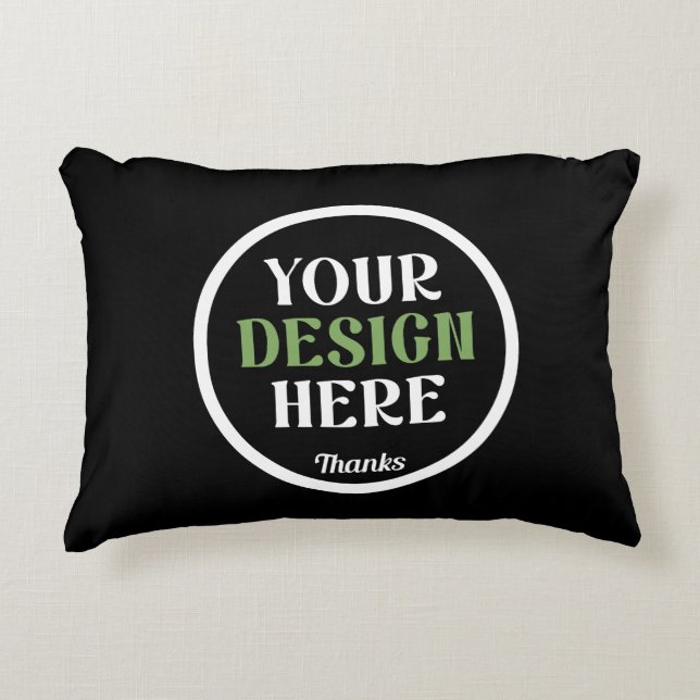 anpassningsbar, unik, elegant och minimalistisk He Prydnadskudde (Framsidan)