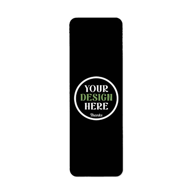 anpassningsbar, unik, elegant och minimalistisk He Returadress Etikett (Framsidan)