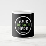 anpassningsbar, unik, elegant och minimalistisk jumbo mugg<br><div class="desc">Den här utformningen är tillgänglig för alla. Du kan anpassa logotyp,  bilder,  text och färg enligt dina önskemål. Tack så mycket.</div>