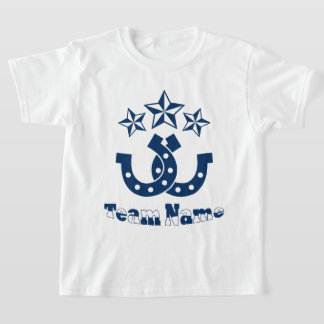 Anpassningsbar Unik Personlig Kids Horseshoe T Shirt