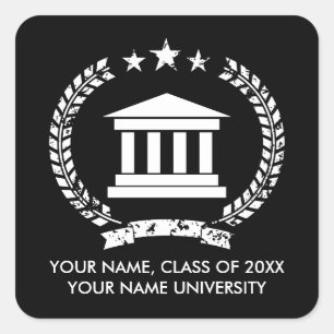 Anpassningsbar universiteten eller universitetsexa fyrkantigt klistermärke