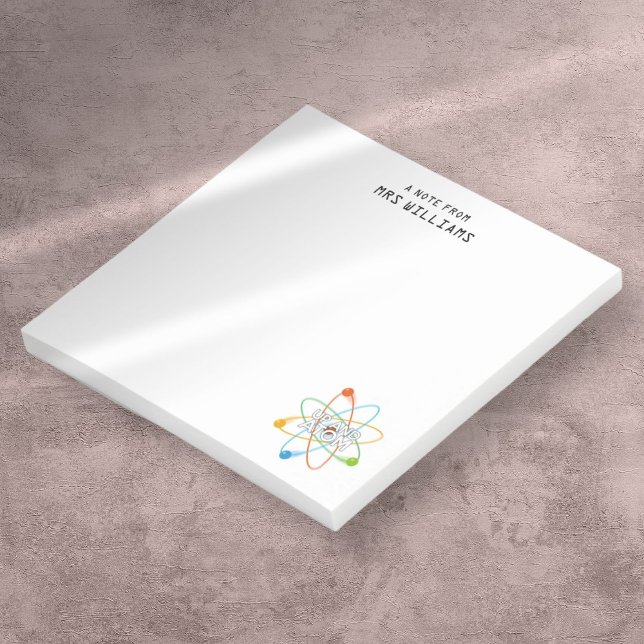 Anpassningsbar UP AND ATOM FUNNY Science Quote Post-it Block (Custom UP AND ATOM Funny Science Quote Post-it Notes)