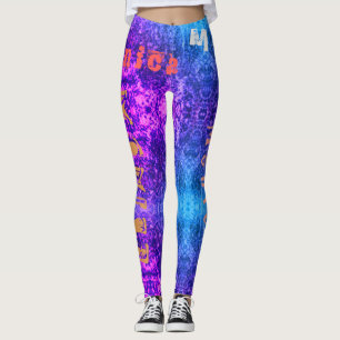 Anpassningsbar Upprepande Namn Unisex Leggings