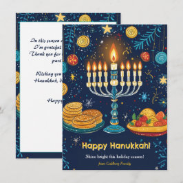 Anpassningsbar: Uppskattning av Ljus Firande Julkort