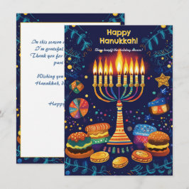 Anpassningsbar: Uppskattning av Ljus Firande Julkort