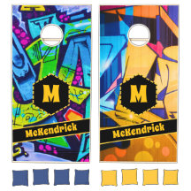 Anpassningsbar Urban Graffiti Monogram och Namn