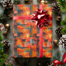 Anpassningsbar Urban-inspirerat gift- omslag med v Presentpapper