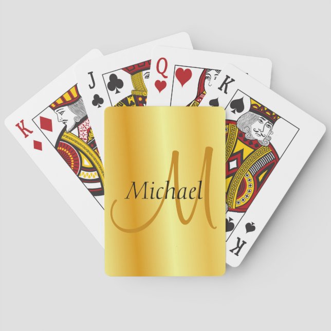 Anpassningsbar Ursprunglig mall för Monogram Elega Casinokort (Baksidan)