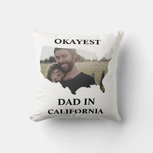 Anpassningsbar USA fotot Okayest pappa Fars dag Kudde