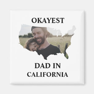 Anpassningsbar USA fotot Okayest pappa Fars dag Magnet