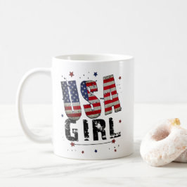 Anpassningsbar USA Girl Kaffemugg
