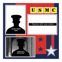 Anpassningsbar USMC Stars Photo Collage