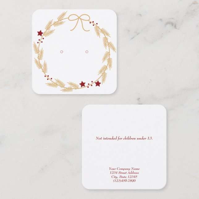 Anpassningsbar Utandningskort för små julandetider (Fram/baksida)