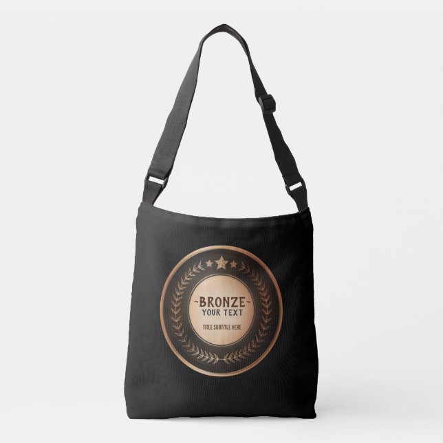 ANPASSNINGSBAR UTSKRIFT DIY MEDAL Bronze Champion  Axelväska (Framsida)