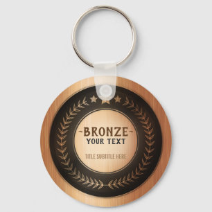 ANPASSNINGSBAR UTSKRIFT DIY MEDAL Bronze Champion Nyckelring