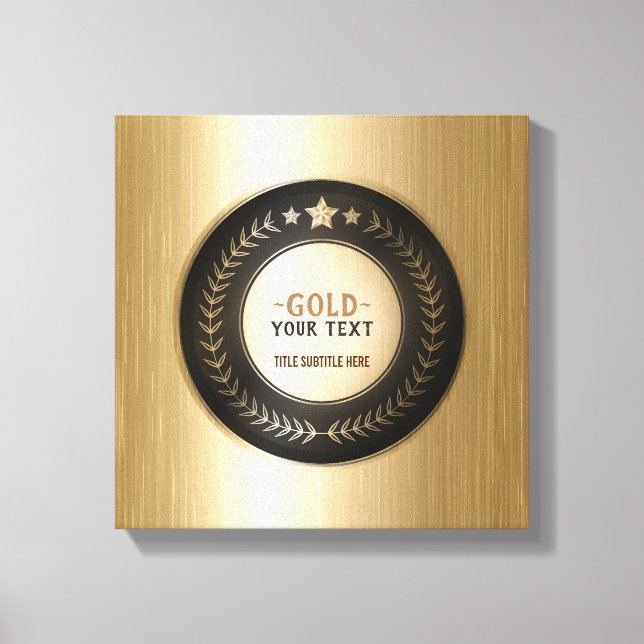 ANPASSNINGSBAR UTSKRIFT DIY MEDAL Guld #1 CHON EDI Canvastryck (Framsida)