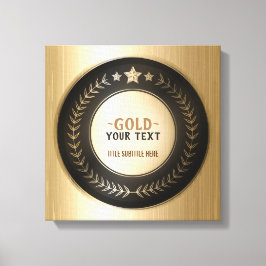 ANPASSNINGSBAR UTSKRIFT DIY MEDAL Guld #1 CHON EDI Canvastryck