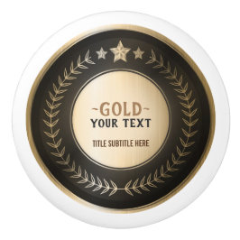 ANPASSNINGSBAR UTSKRIFT DIY MEDAL Guld #1 CHON EDI Knopp