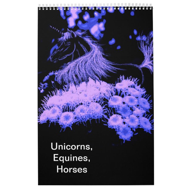Anpassningsbar utskrivaven kalender, UNICORNS, Kalender (Omslag)