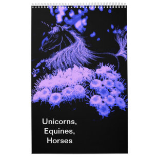 Anpassningsbar utskrivaven kalender, UNICORNS, Kalender