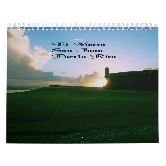 Anpassningsbar utskrivavna karibiska öar för kalender (Omslag)