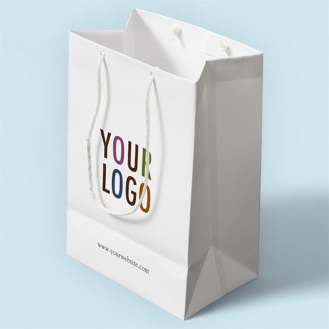 Anpassningsbar utskriven Shopping bag med Logotype (MISOOK White Gift Bag with Logo)