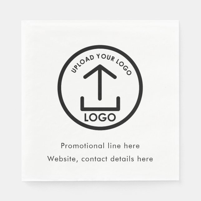 Anpassningsbar utskriven text för Business Logotyp Pappersservett (Framsidan)